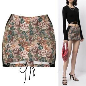 Miaou Corset Antique-Print Miniskirt